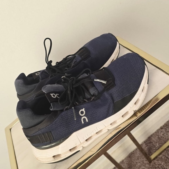 On Cloudnova Navy Blue White Athletic Running Shoes Men’s (26.99117) Size 8.5 main image 8